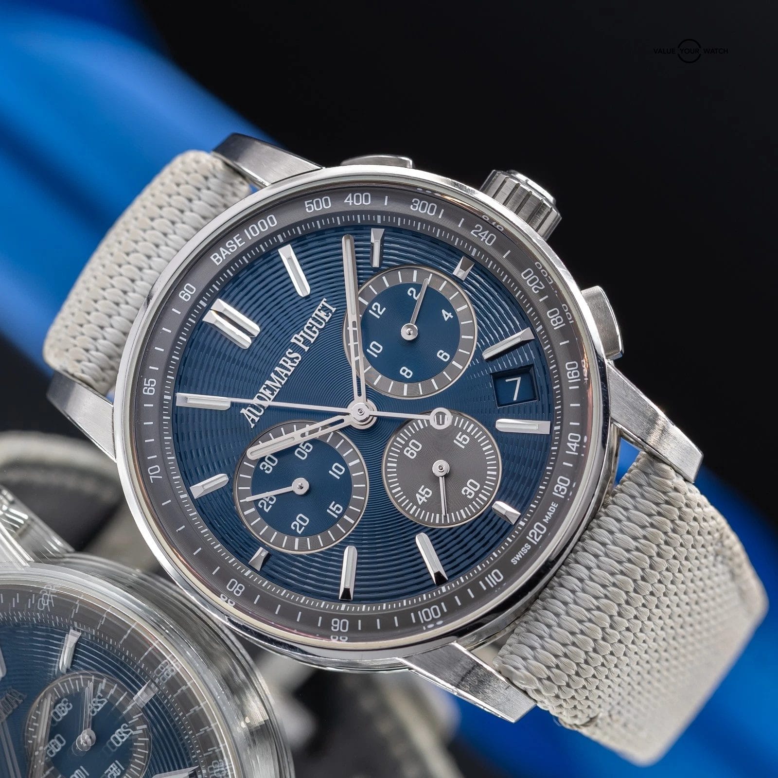 Audemars Piguet Code 11.59 Chronograph 41mm Blue Nuit Dial 26393ST Full Set - Image 8