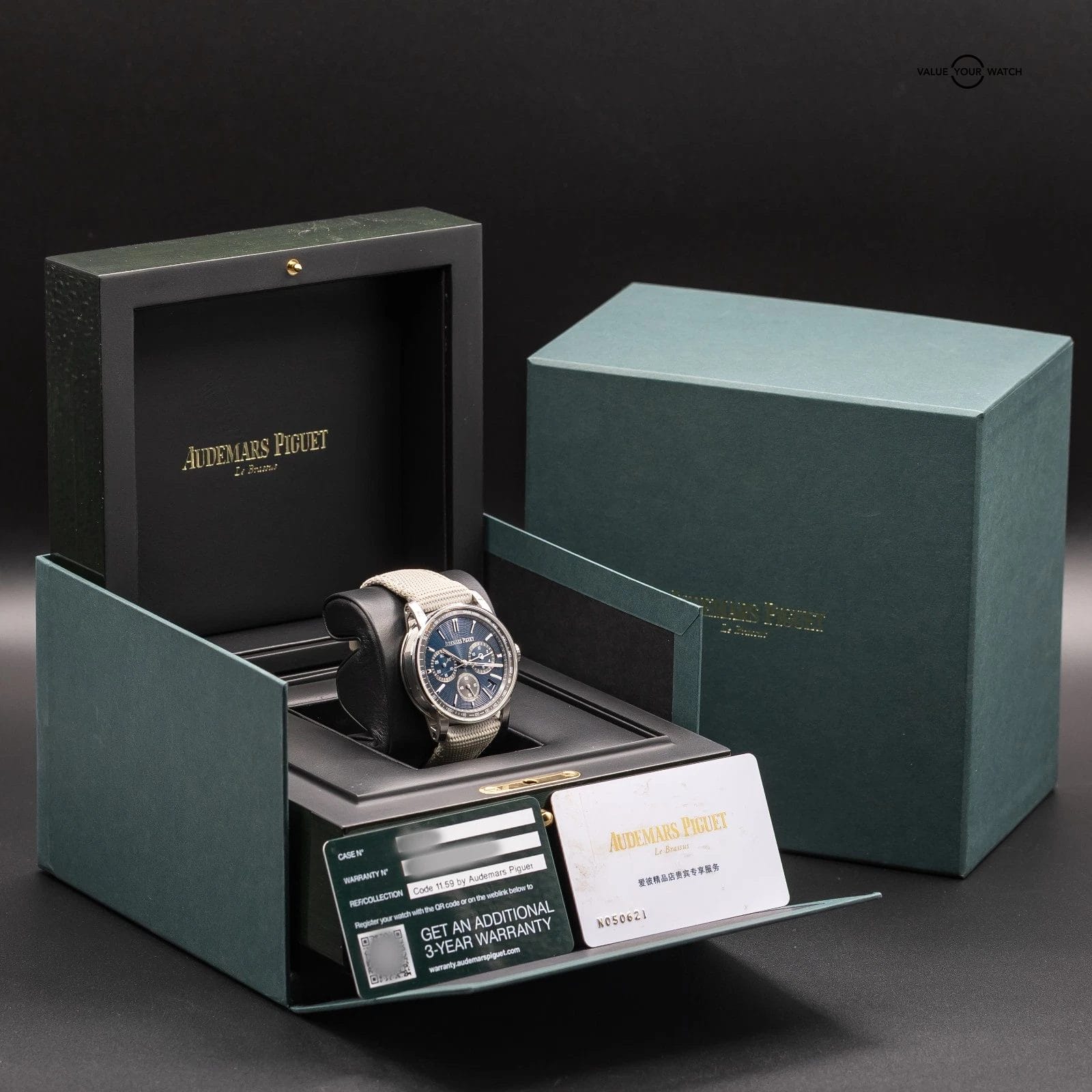 Audemars Piguet Code 11.59 Chronograph 41mm Blue Nuit Dial 26393ST Full Set - Image 11