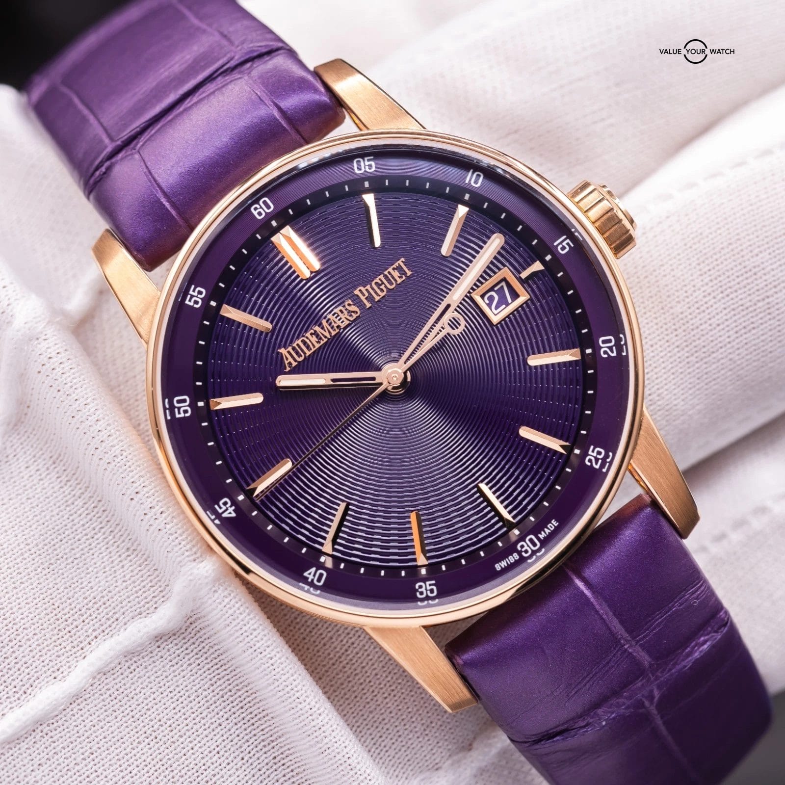 Audemars Piguet Code 11.59 Rose Gold, Purple Dial Watch 77410OR.OO.A623CR.01 - Image 4