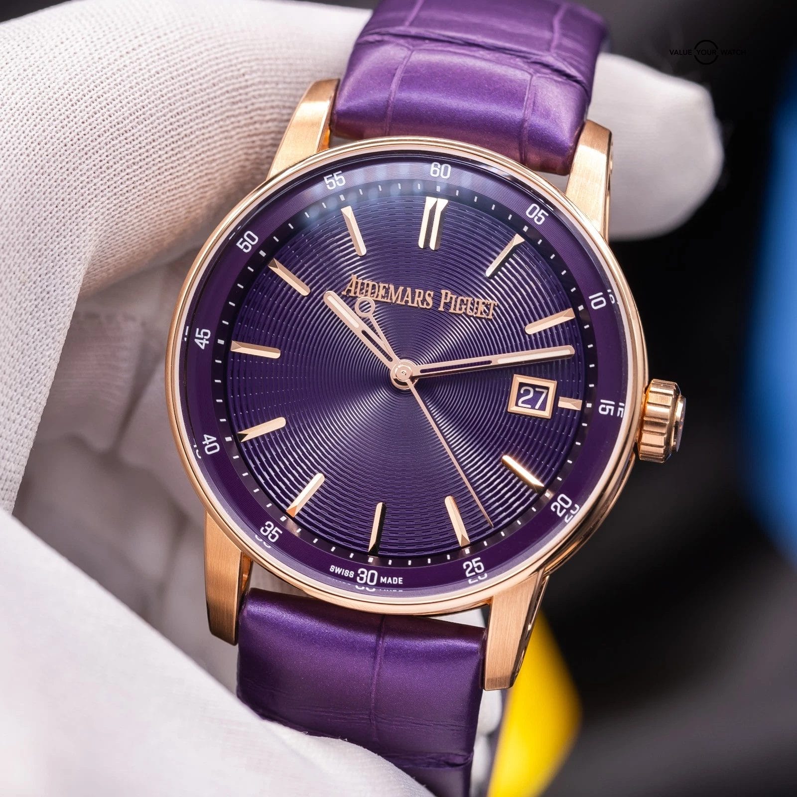 Audemars Piguet Code 11.59 Rose Gold, Purple Dial Watch 77410OR.OO.A623CR.01 - Image 8