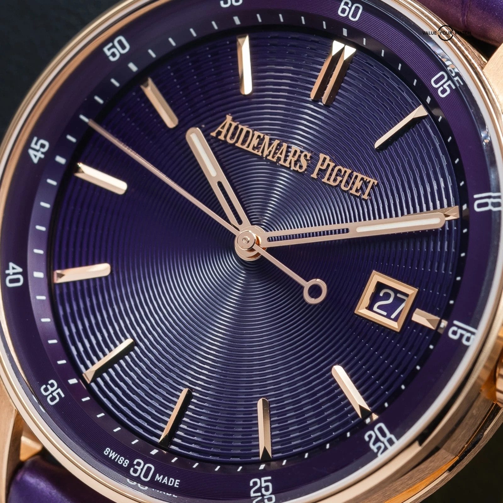 Audemars Piguet Code 11.59 Rose Gold, Purple Dial Watch 77410OR.OO.A623CR.01 - Image 11