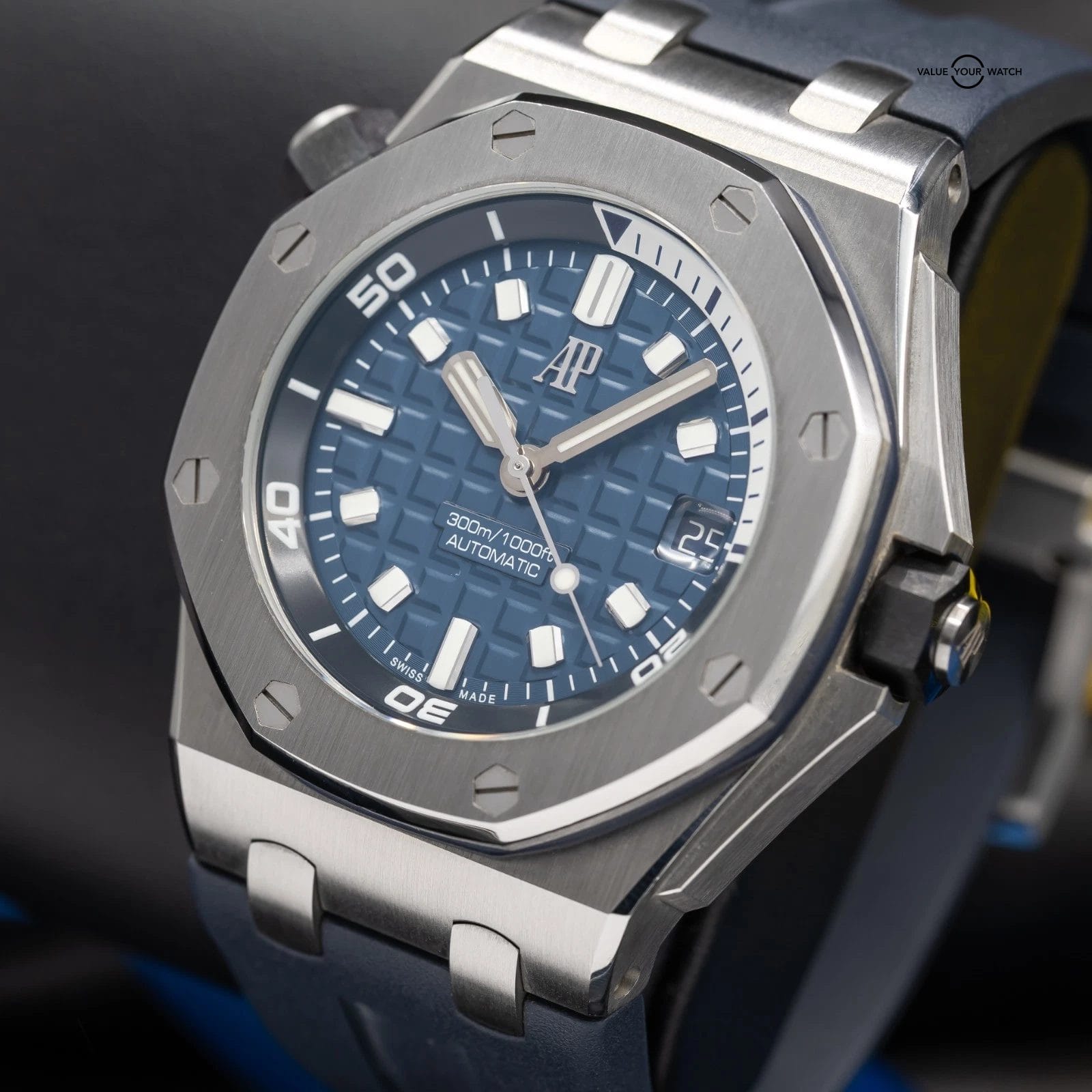 Audemars Piguet Royal Oak Offshore Diver Blue Men's Watch - 15720ST.OO.A027CA.01 - Image 9