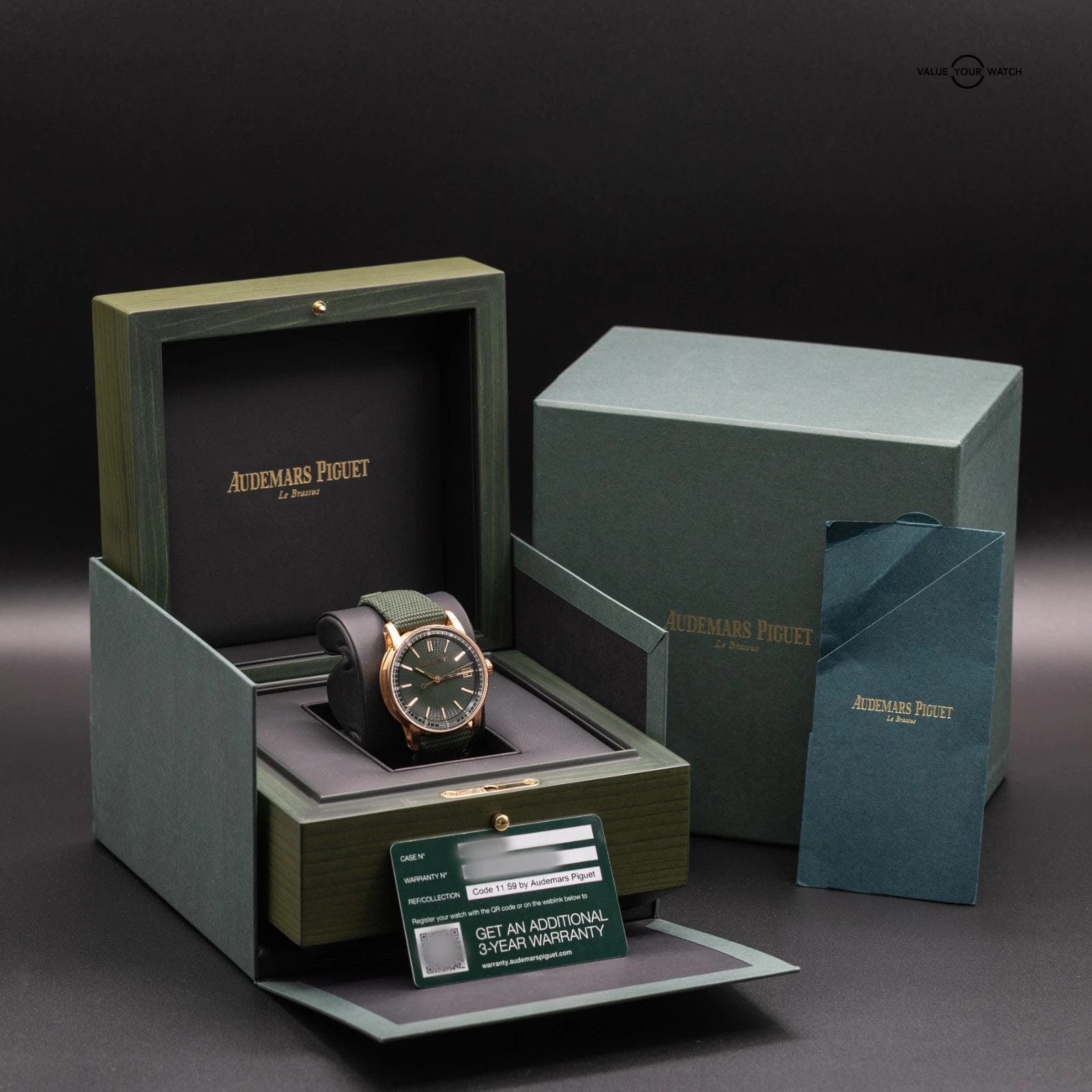 2025 Audemars Piguet Code 11.59 18K Rose Gold Green Men's Watch -15210OR-New - Image 2