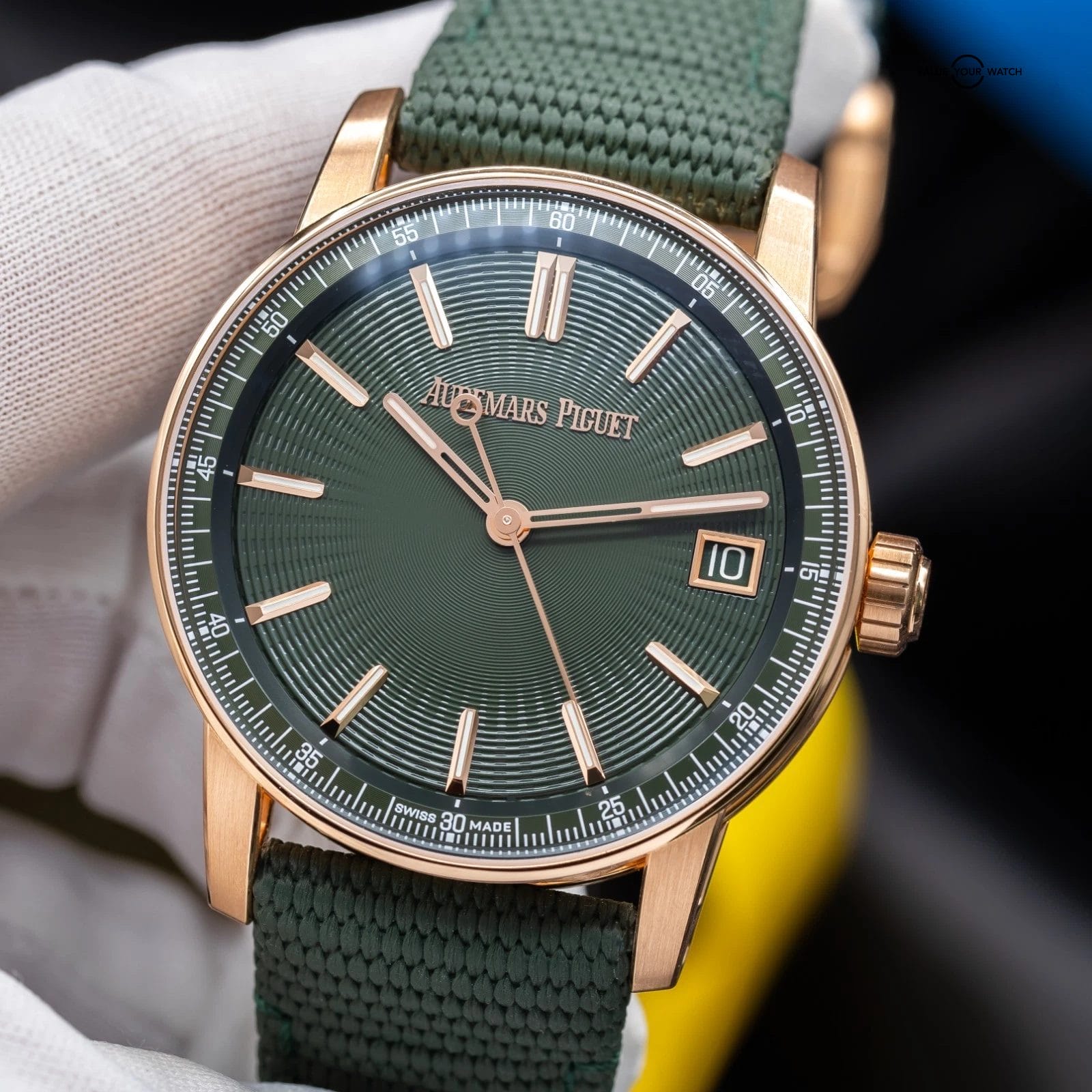 2025 Audemars Piguet Code 11.59 18K Rose Gold Green Men's Watch -15210OR-New - Image 16