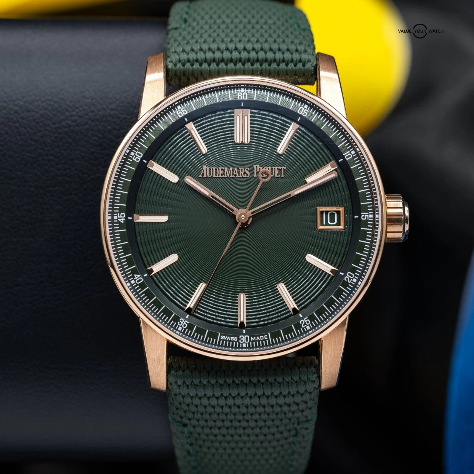 2025 Audemars Piguet Code 11.59 18K Rose Gold Green Men's Watch -15210OR-New - Image 4