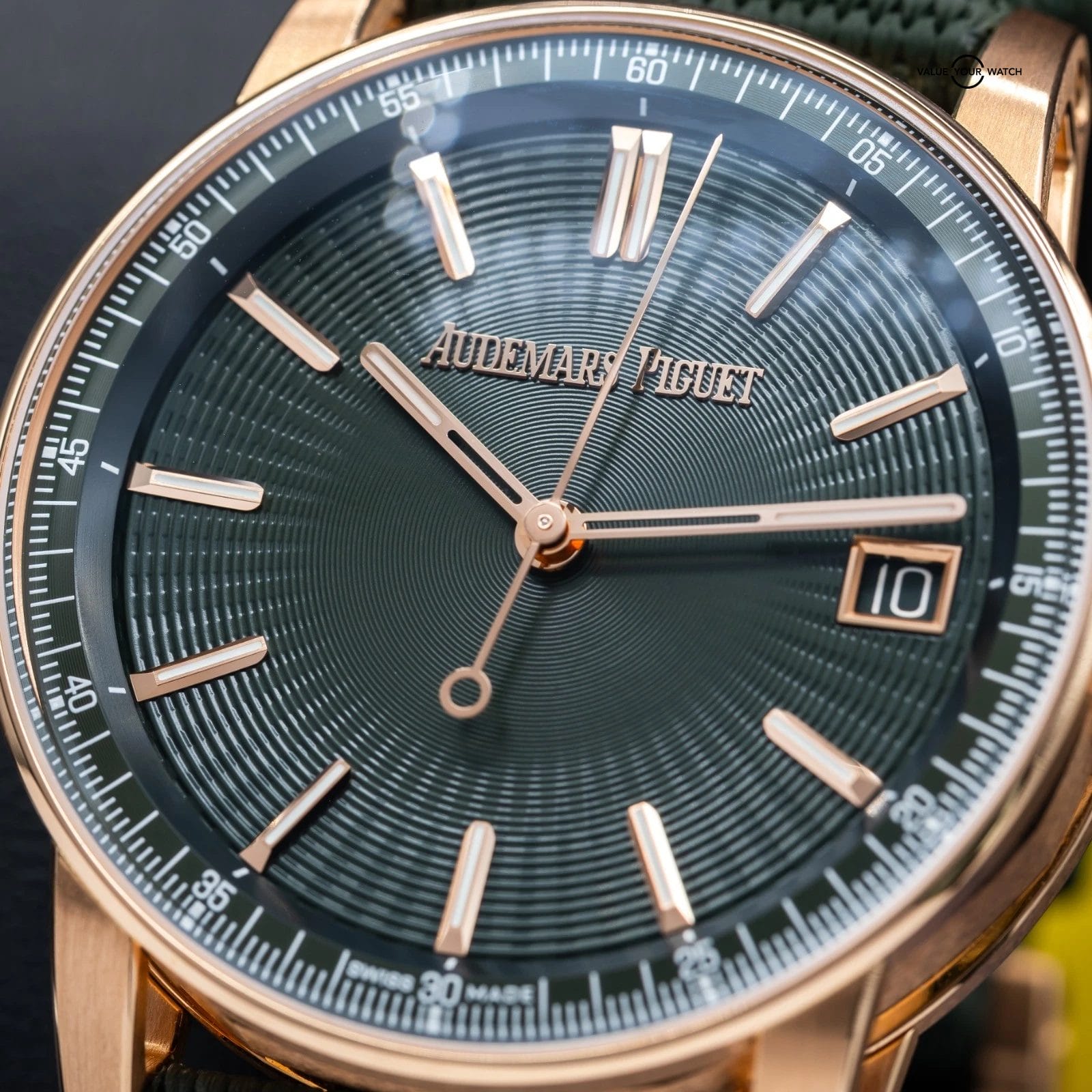 2025 Audemars Piguet Code 11.59 18K Rose Gold Green Men's Watch -15210OR-New - Image 15