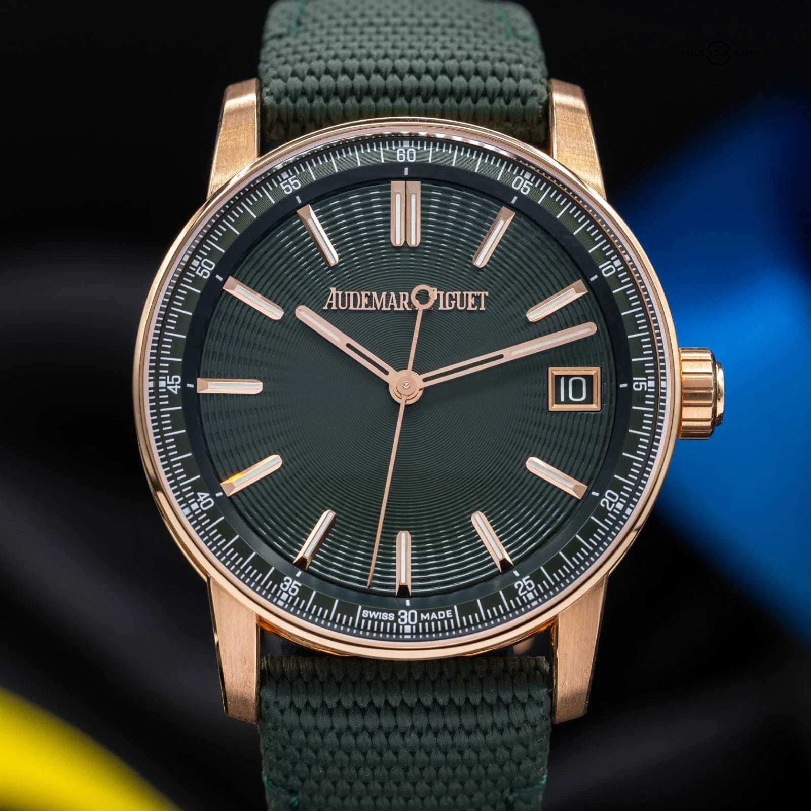 2025 Audemars Piguet Code 11.59 18K Rose Gold Green Men's Watch -15210OR-New