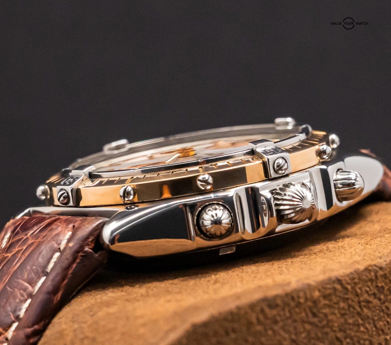 Breitling Chronomat 41 mm Yellow Gold & Steel SERVICED Vintage Automatic C13047 - Image 7