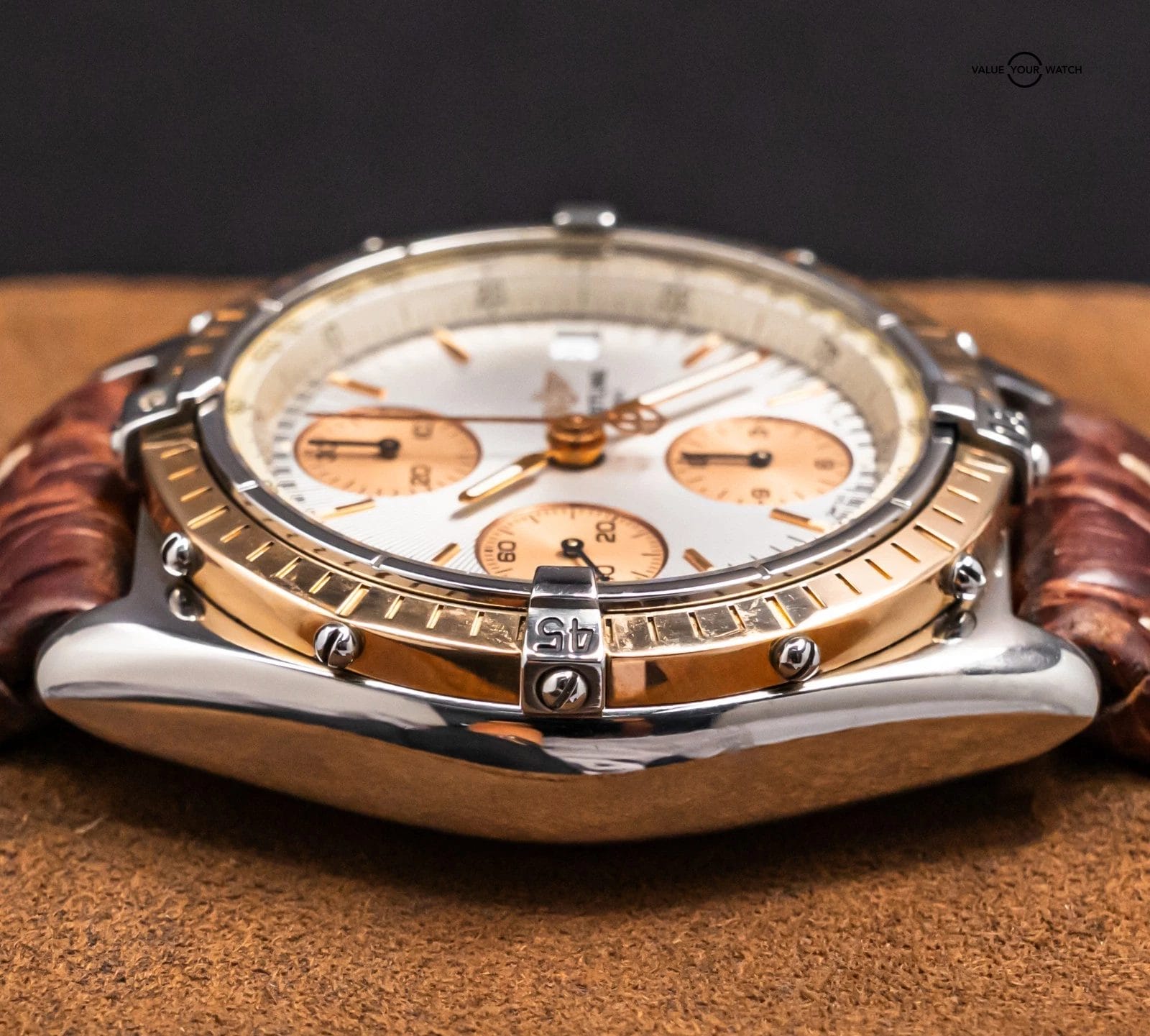 Breitling Chronomat 41 mm Yellow Gold & Steel SERVICED Vintage Automatic C13047 - Image 14