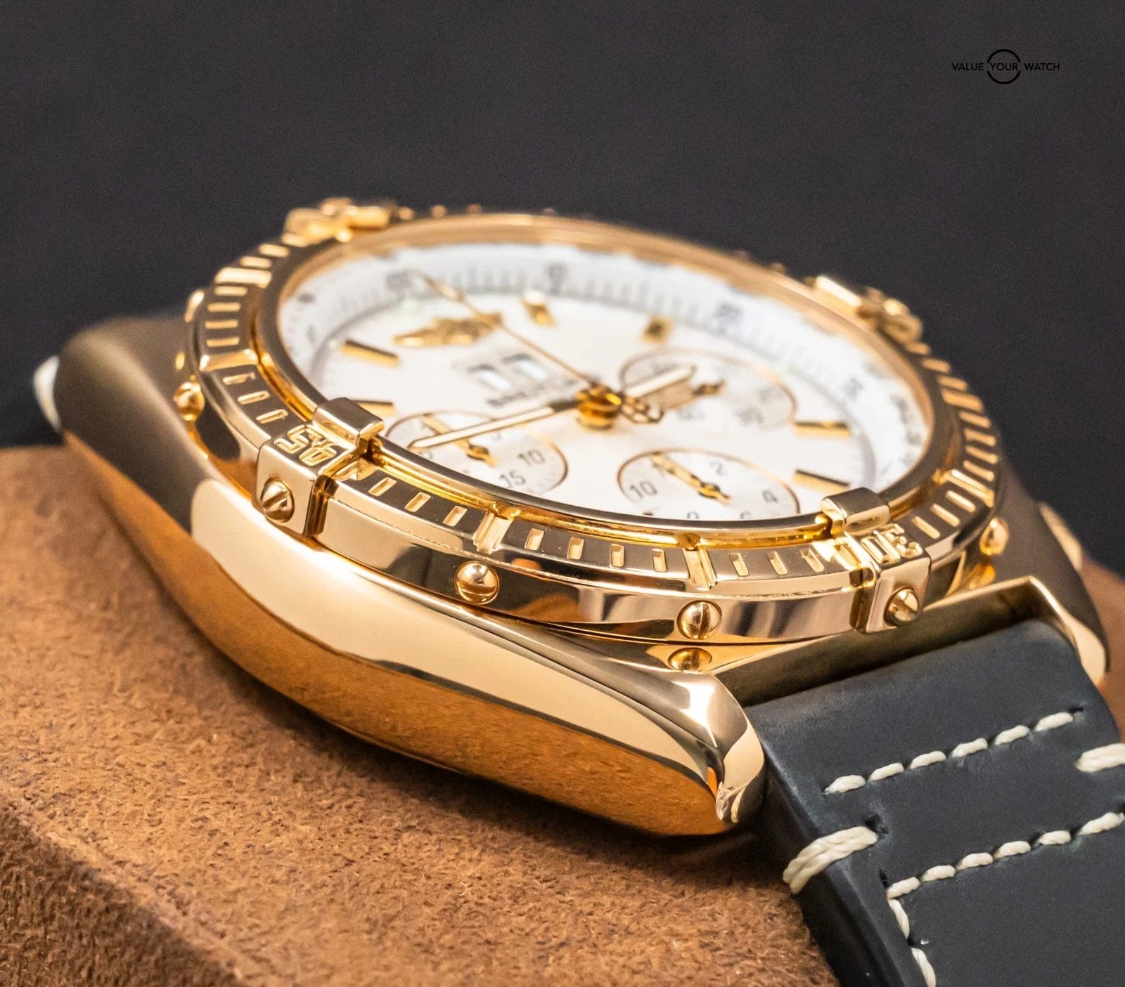 Breitling Crosswind Special 44 mm Yellow Gold Mother of Pearl Windrider K44355 - Image 6