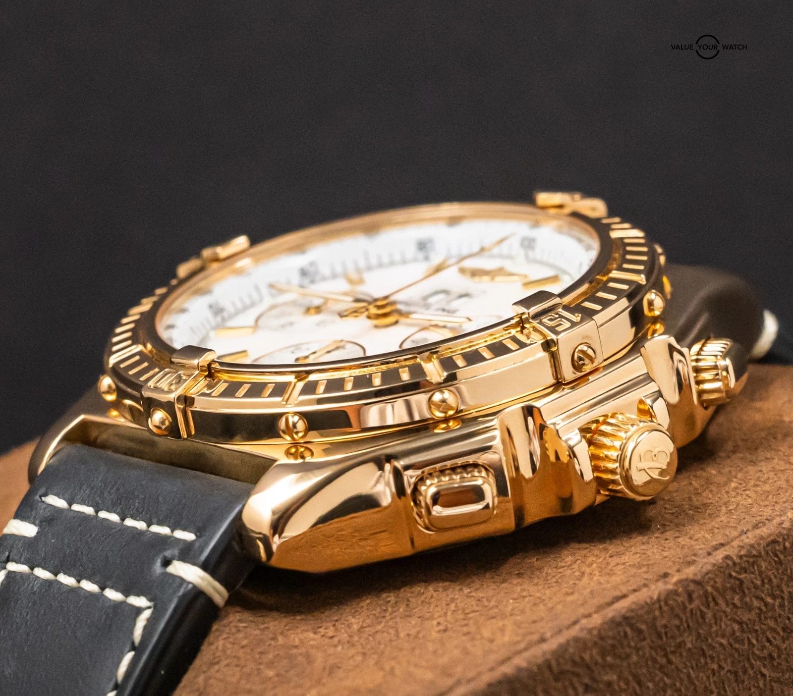 Breitling Crosswind Special 44 mm Yellow Gold Mother of Pearl Windrider K44355 - Image 9