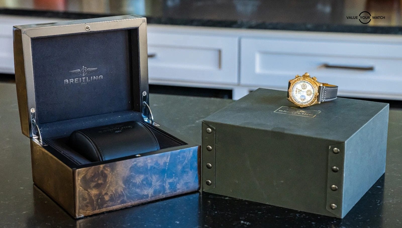 Breitling Crosswind Special 44 mm Yellow Gold Mother of Pearl Windrider K44355 - Image 14