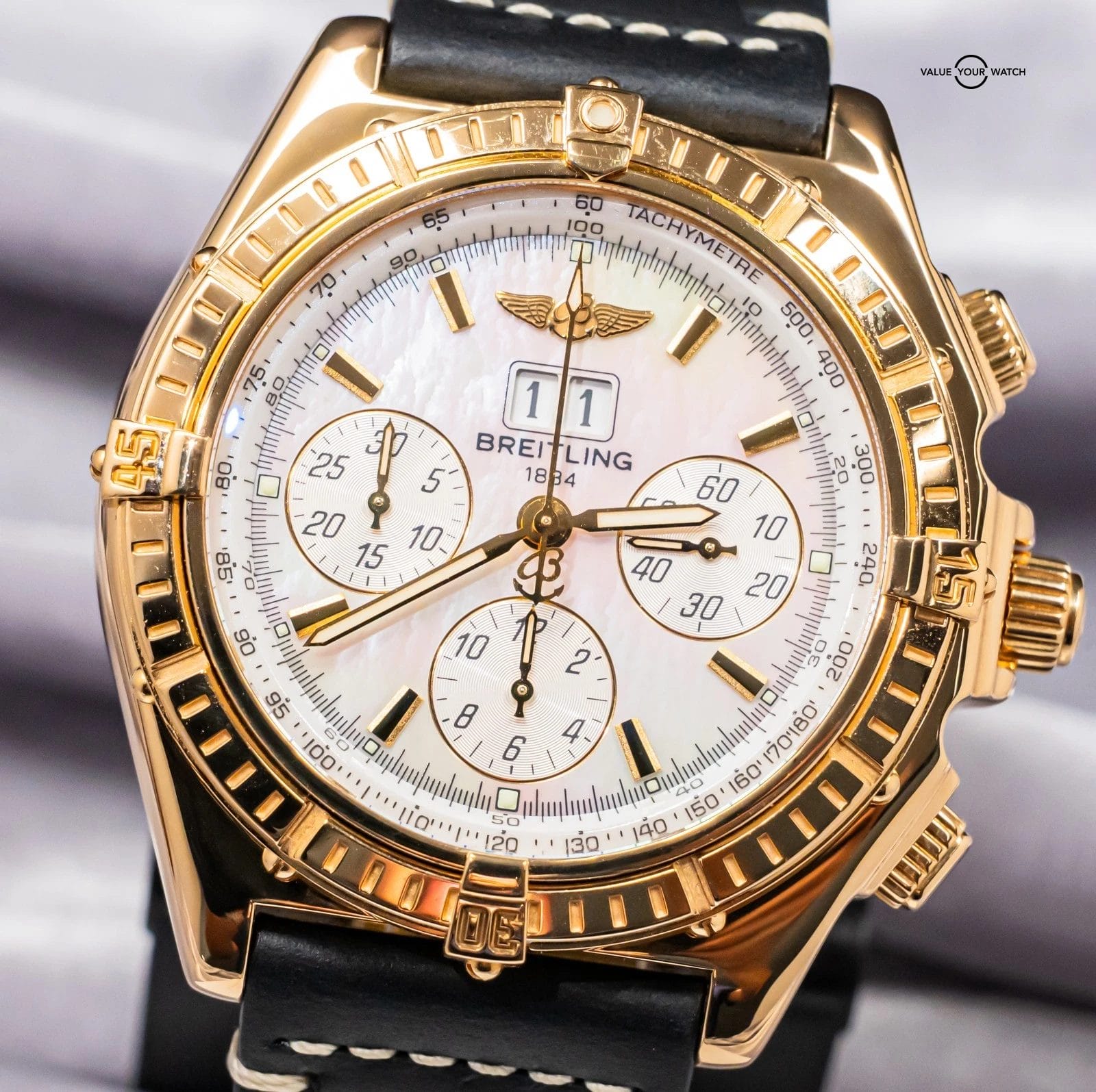 Breitling Crosswind Special 44 mm Yellow Gold Mother of Pearl