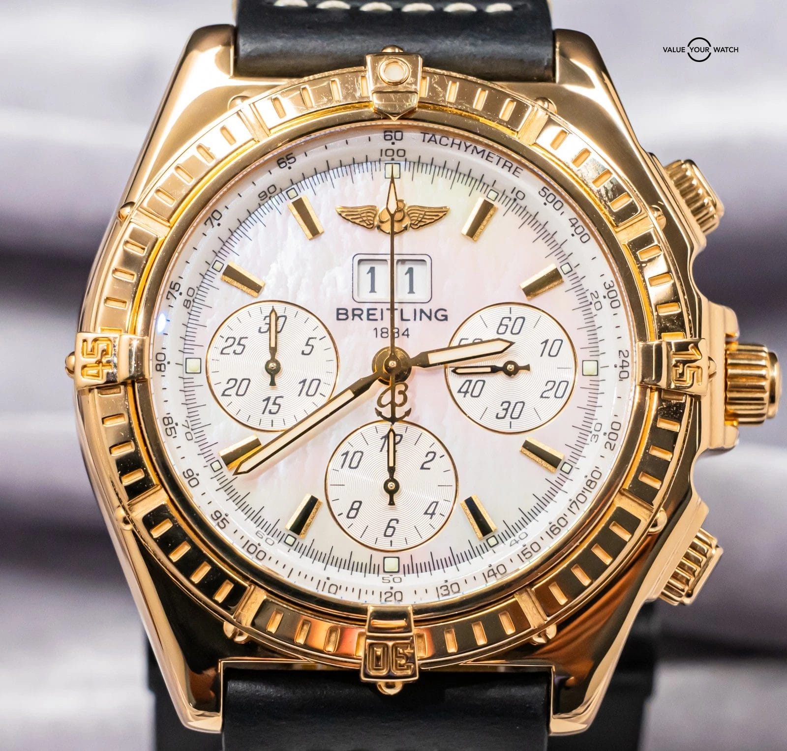 Breitling Crosswind Special 44 mm Yellow Gold Mother of Pearl Windrider K44355