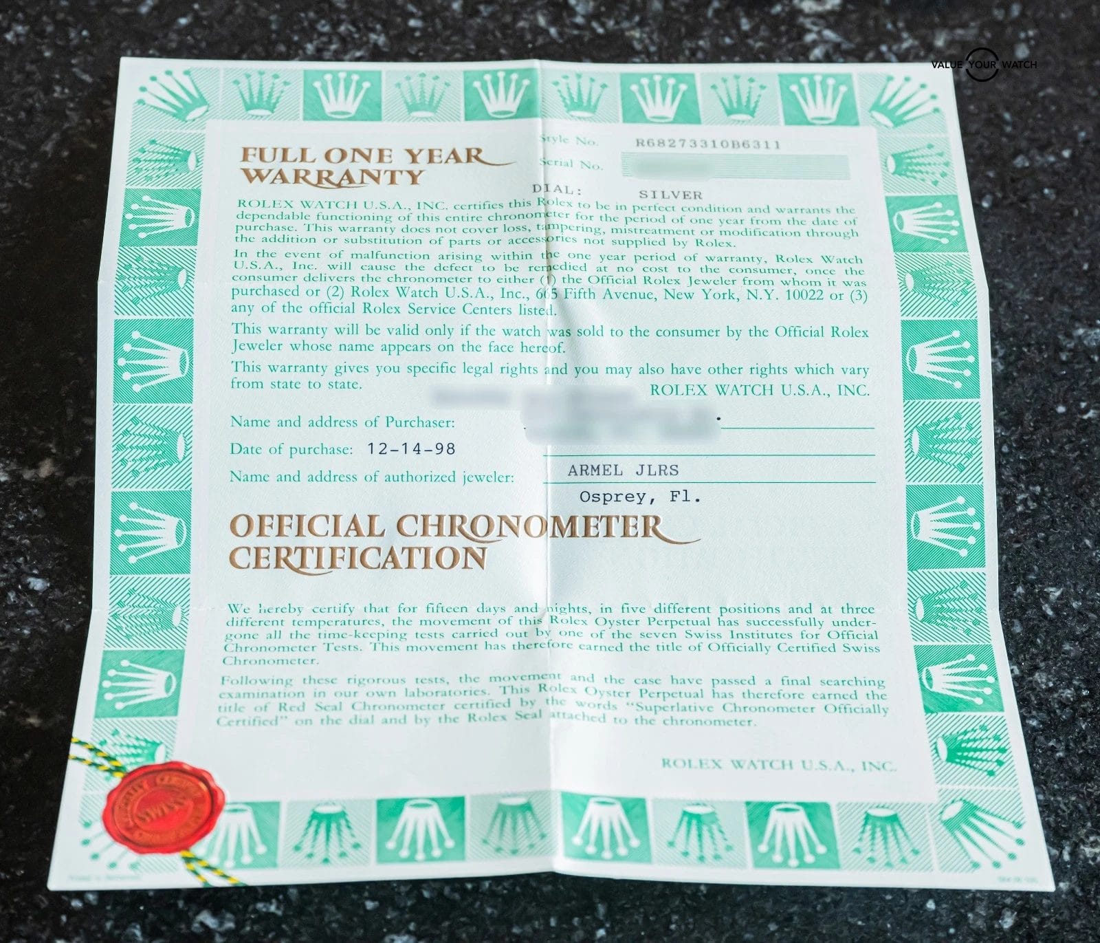 Rolex Datejust 31 mm Yellow Gold Complete Set Fluted Bezel Champagne Dial 68273 - Image 5