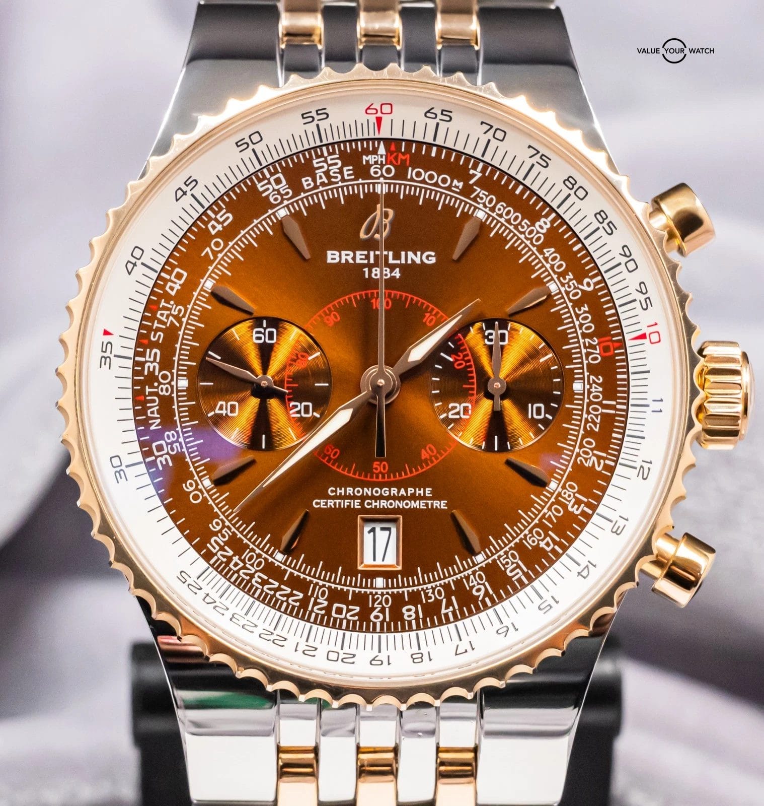 Breitling Montbrillant Legende 47mm Two-Tone Rose Gold Navitimer