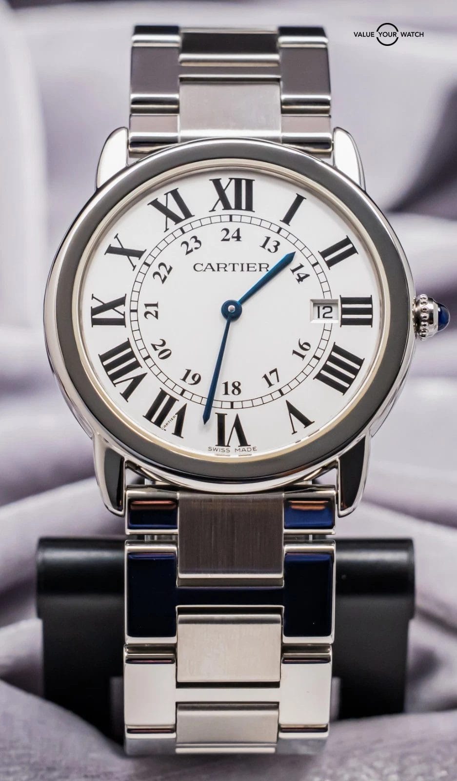 Cartier Ronde Solo De Cartier 36mm Silver Dial Bracelet Stainless 2934 W6701005 - Image 4