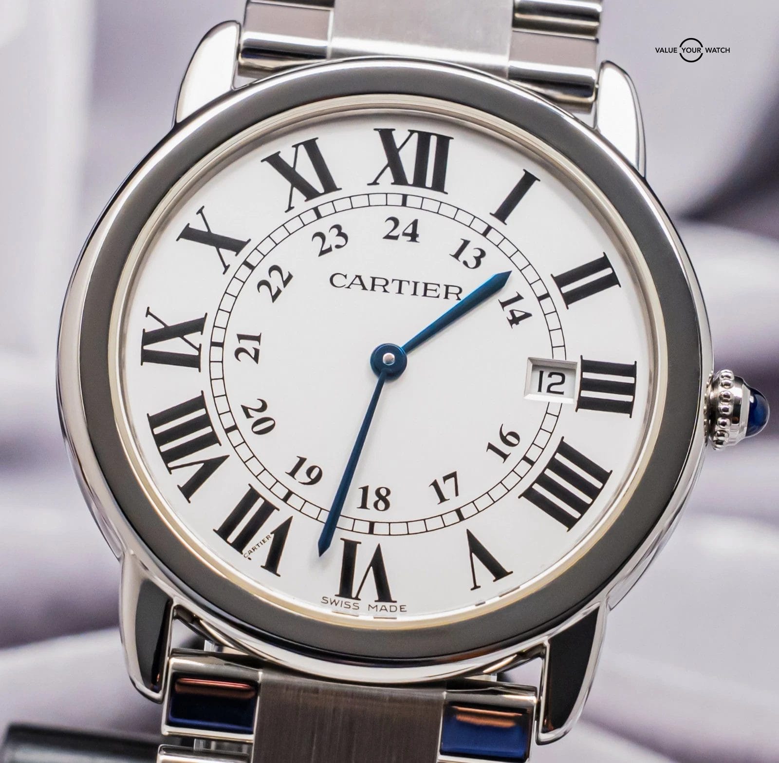 Cartier Ronde Solo De Cartier 36mm Silver Dial Bracelet Stainless 2934 W6701005 - Image 5