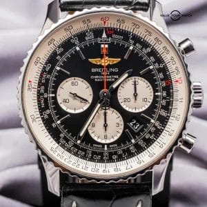 Breitling Navitimer 01 46 Black Dial $11K MSRP Croco Chronograph AB0127211B1P1