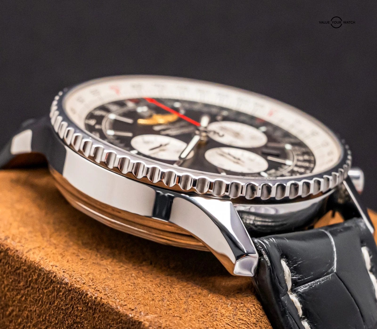 Breitling Navitimer 01 46 Black Dial $11K MSRP Croco Chronograph AB0127211B1P1 - Image 13
