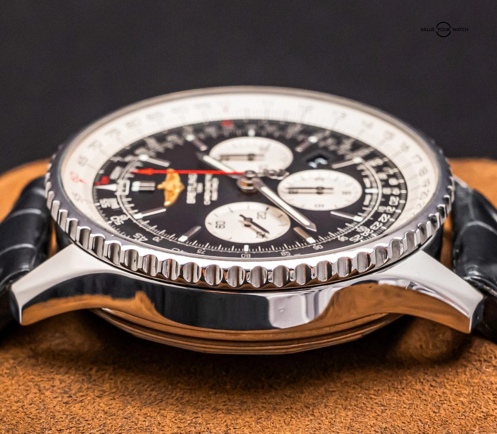 Breitling Navitimer 01 46 Black Dial $11K MSRP Croco Chronograph AB0127211B1P1 - Image 14