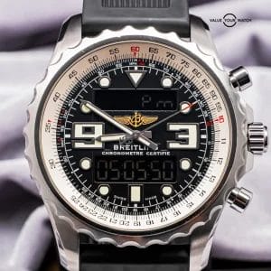 Breitling Chronospace 48mm Deploy GMT Chronograph Digital Gray Quartz A78365