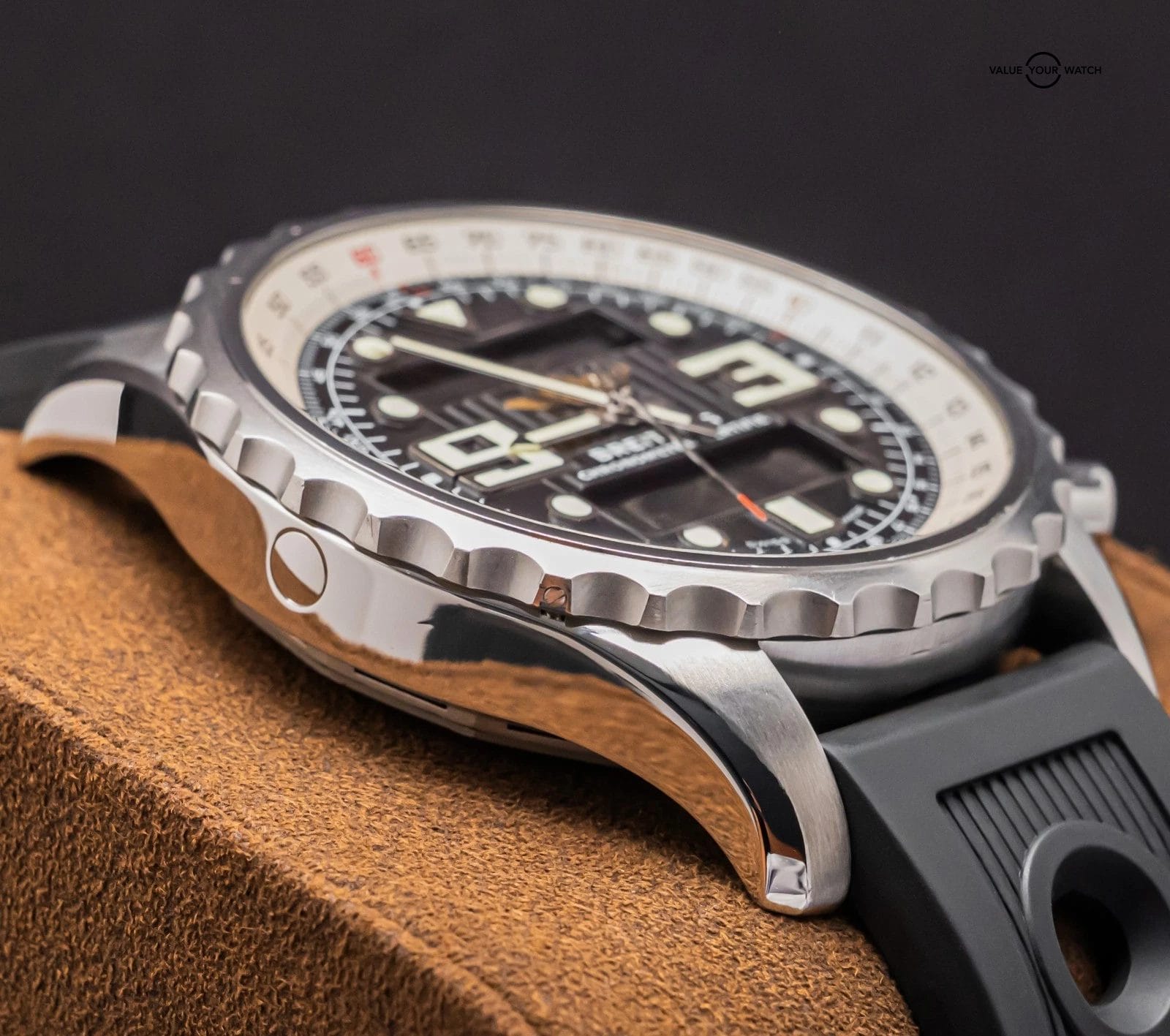 Breitling Chronospace 48mm Deploy GMT Chronograph Digital Gray Quartz A78365 - Image 10