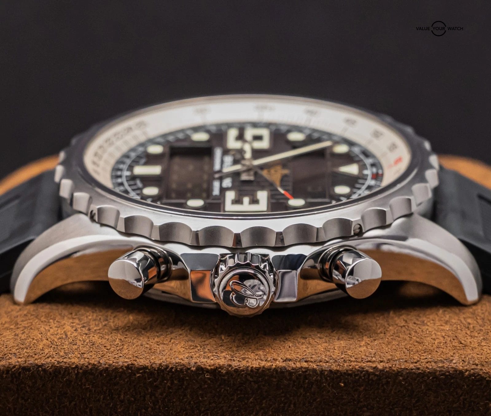 Breitling Chronospace 48mm Deploy GMT Chronograph Digital Gray Quartz A78365 - Image 12