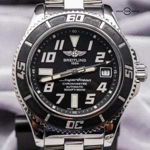 Breitling Superocean 42 mm Black Dial Boxes Bracelet Automatic Stainless A17364