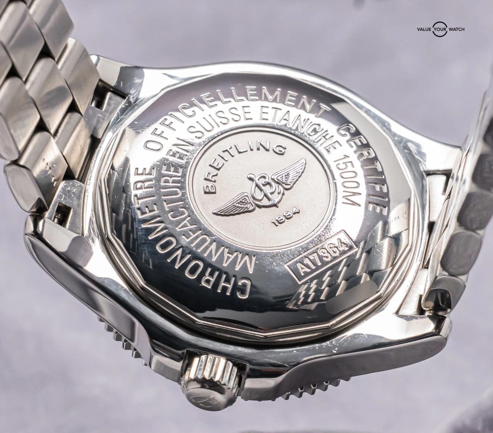 Breitling Superocean 42 mm Black Dial Boxes Bracelet Automatic Stainless A17364 - Image 3