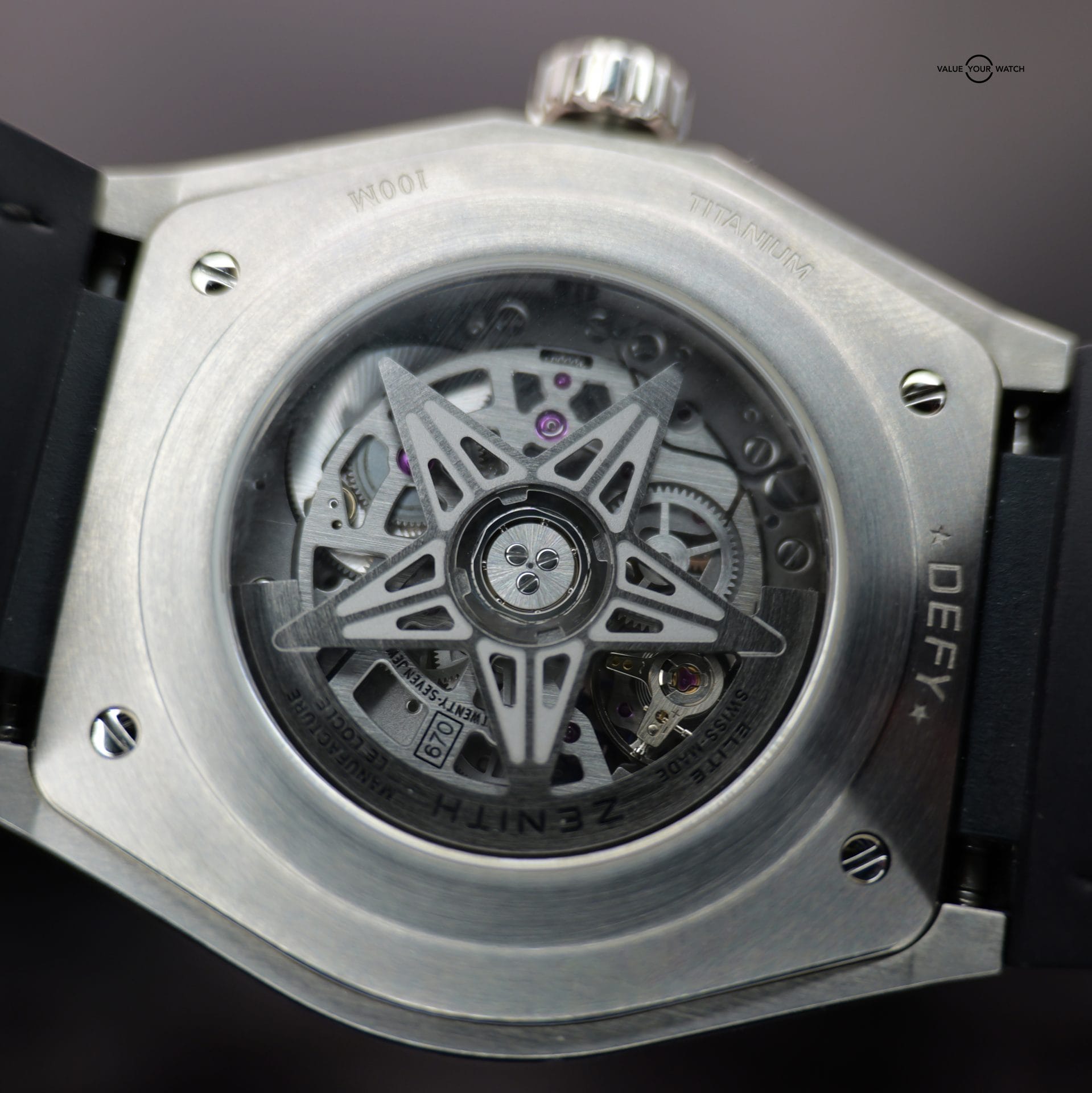 Zenith Defy Classic Titianuim 95.9000.670/78.R584 41MM Skeleton Dial Full Set WARRANTY - Image 7