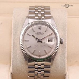 Rolex Datejust 1601 Silver Jubilee Bracelet with Silver Bezel