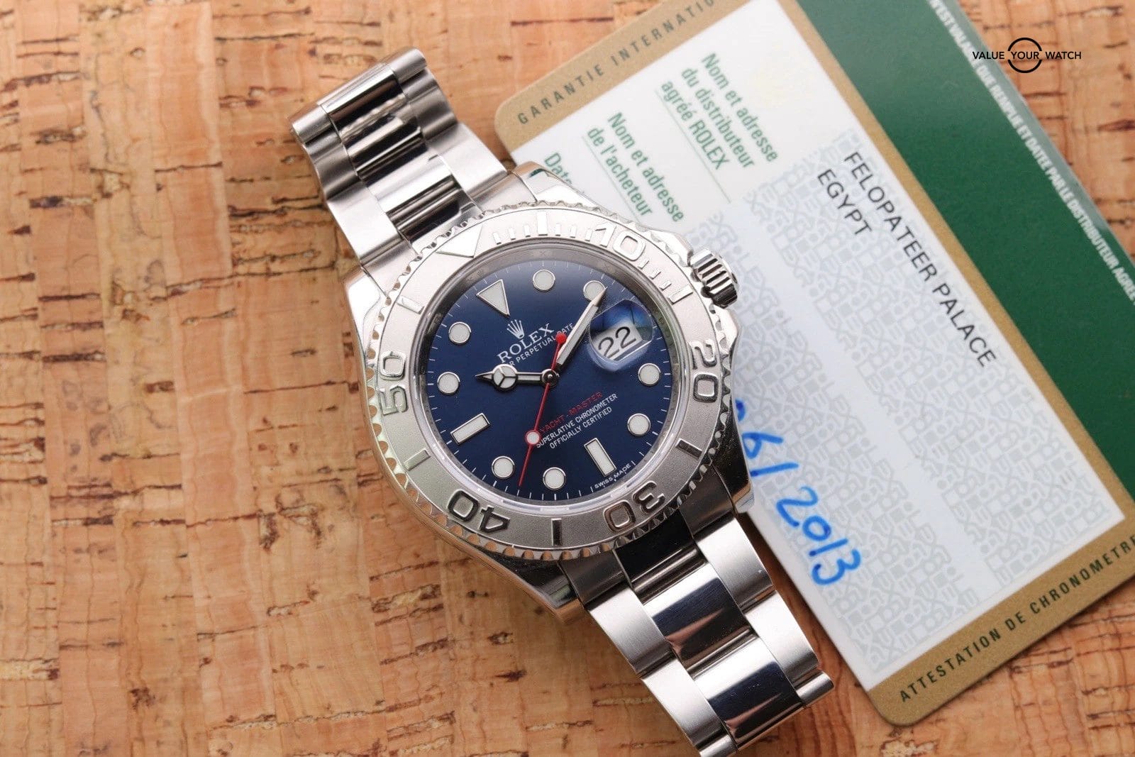Rolex Yacht-Master 116622 Silver Oyster Bracelet with Silver Bezel - Image 2