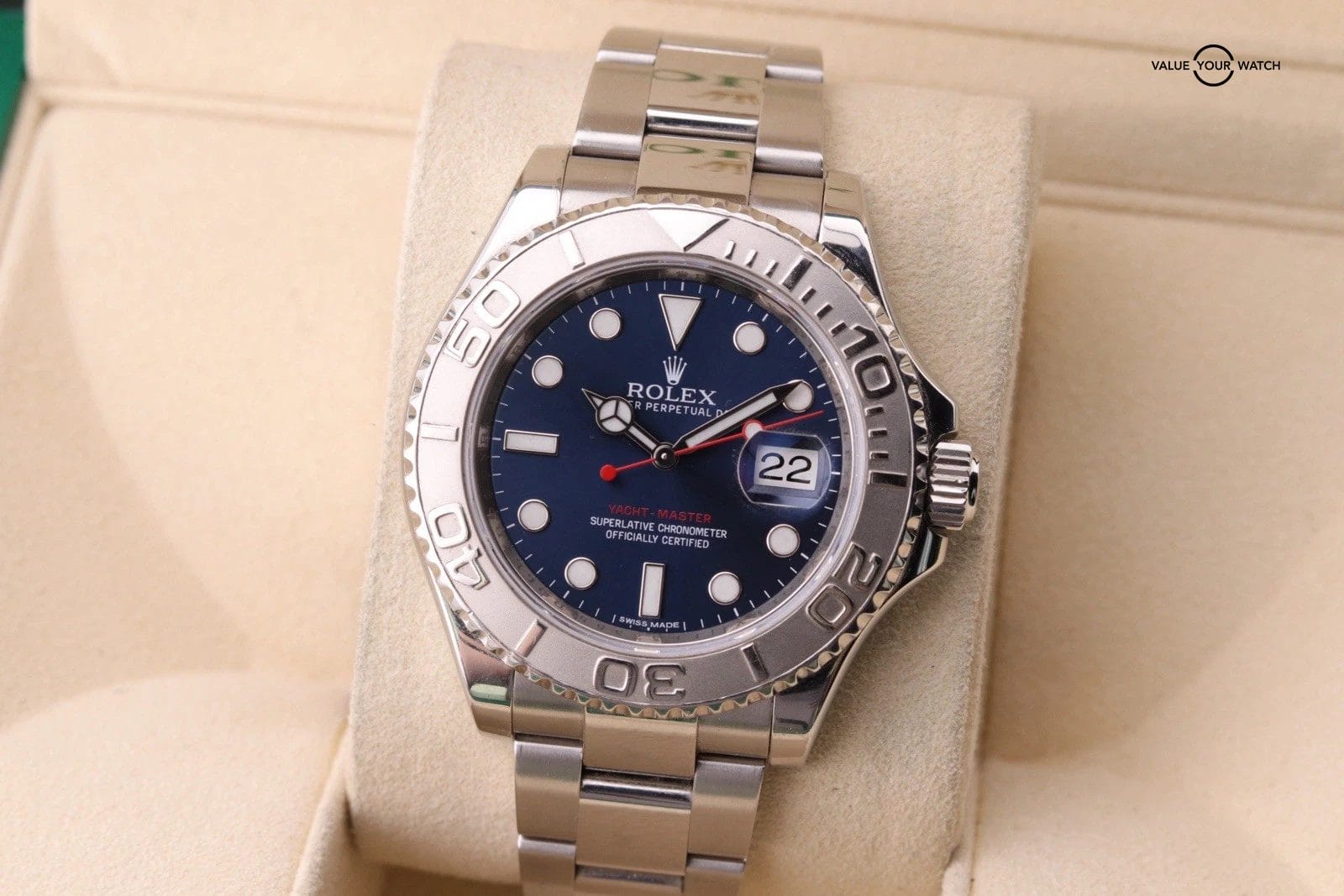 Rolex Yacht-Master 116622 Silver Oyster Bracelet with Silver Bezel - Image 13