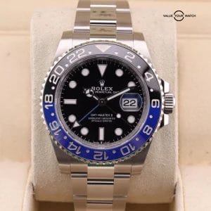 Rolex GMT-Master II 126710BLNR Silver Oyster Bracelet with Blue and Black Bezel