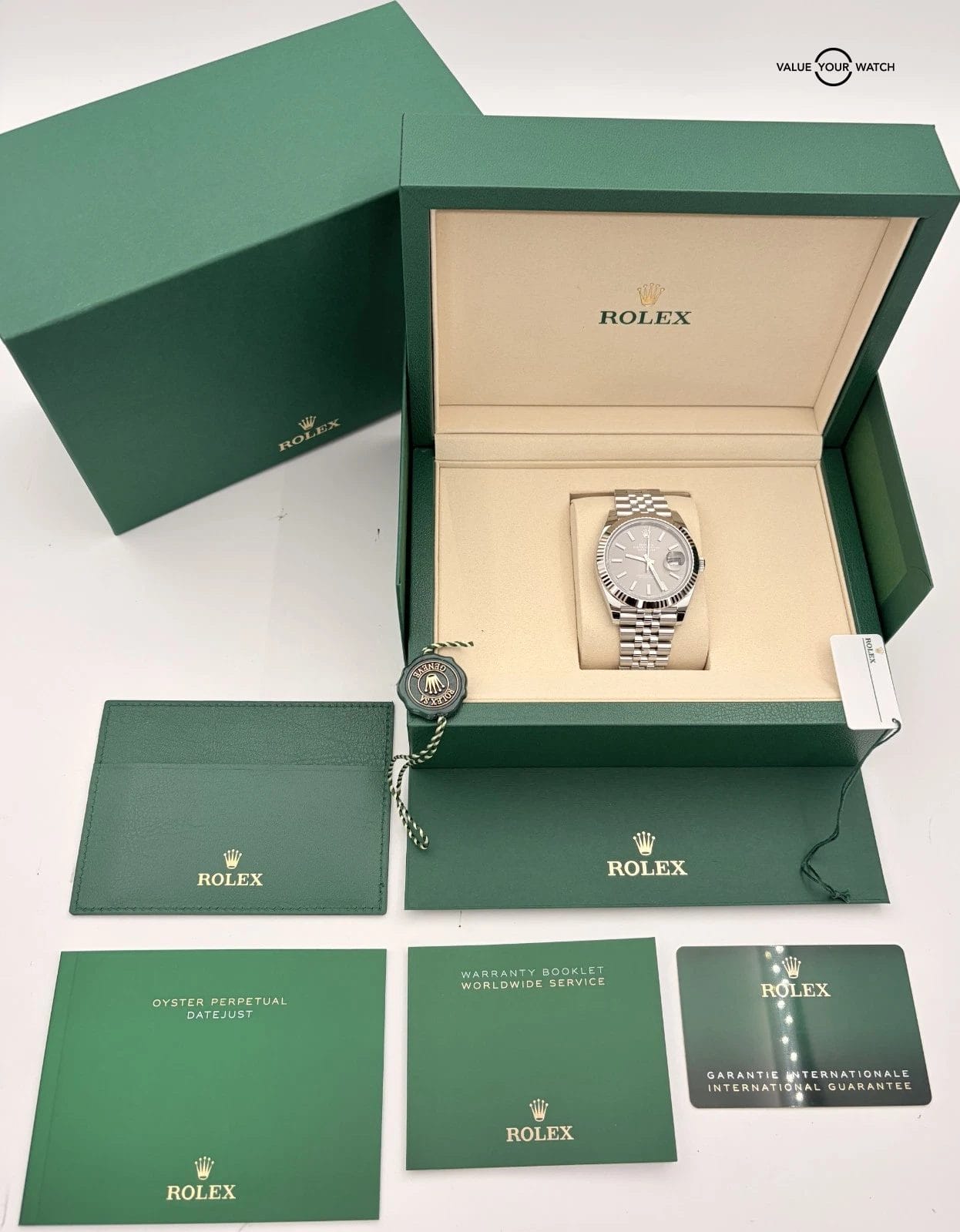 2025 Rolex Datejust 41mm 126334 Slate Gray Dial 18K White Gold Stainless Steel - Image 4