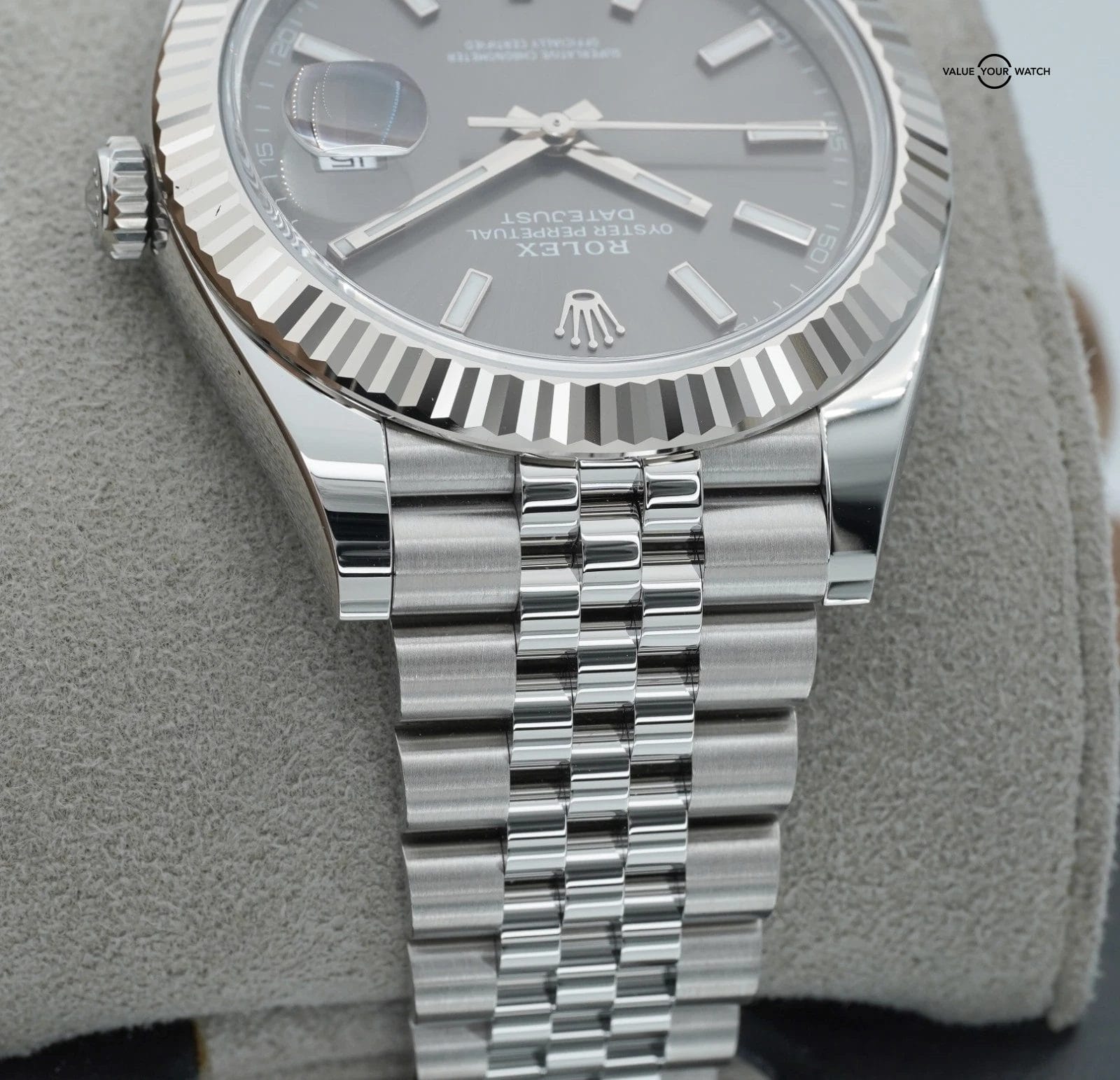 2025 Rolex Datejust 41mm 126334 Slate Gray Dial 18K White Gold Stainless Steel - Image 9