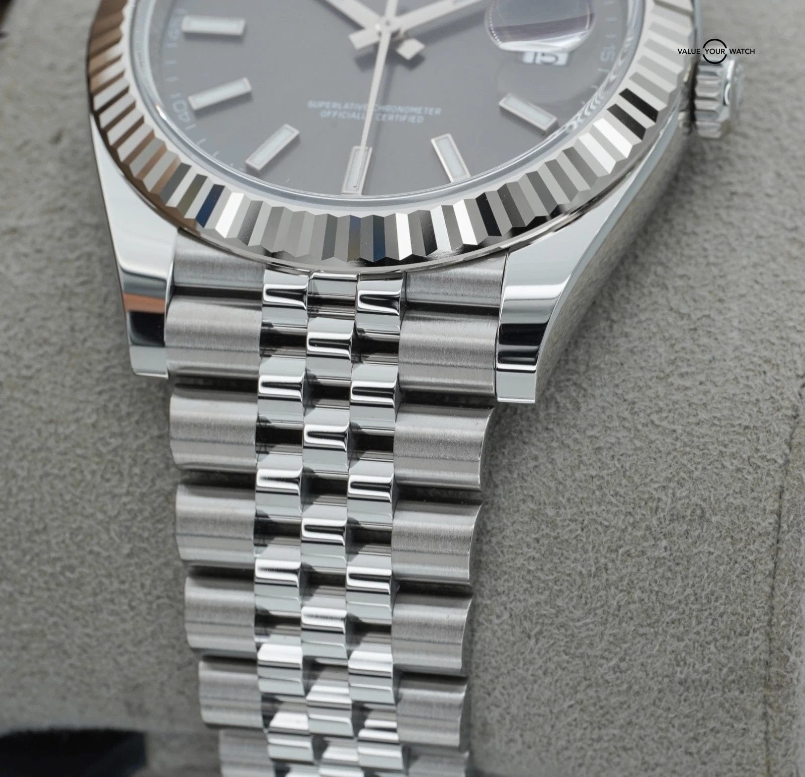 2025 Rolex Datejust 41mm 126334 Slate Gray Dial 18K White Gold Stainless Steel - Image 10