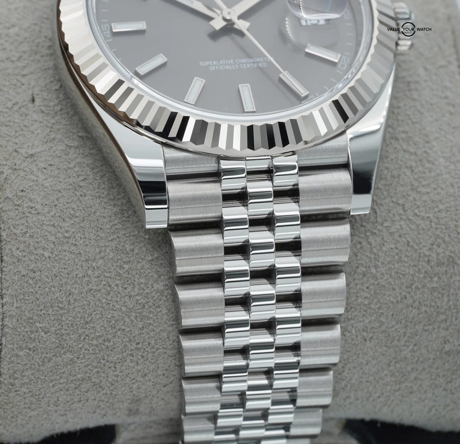 2025 Rolex Datejust 41mm 126334 Slate Gray Dial 18K White Gold Stainless Steel - Image 11
