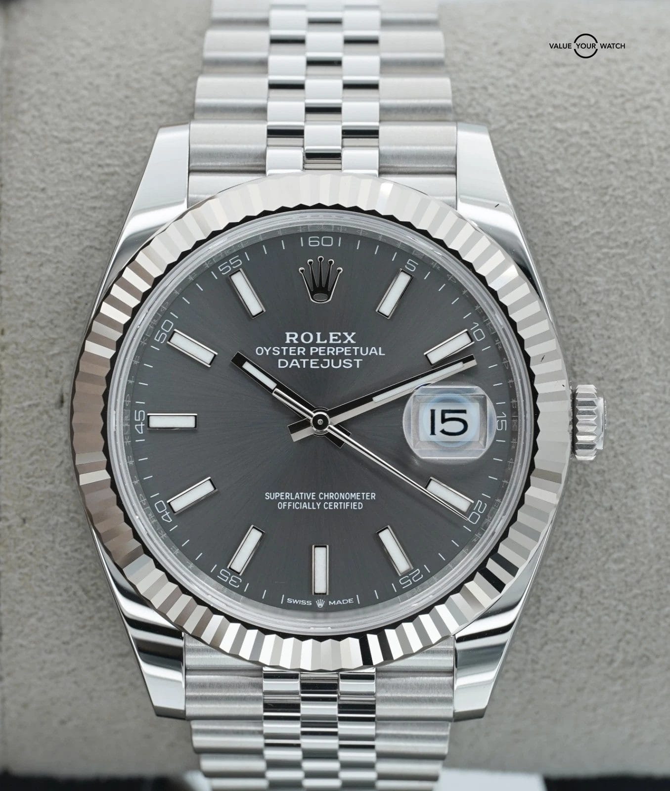 2025 Rolex Datejust 41mm 126334 Slate Gray Dial 18K White Gold Stainless Steel
