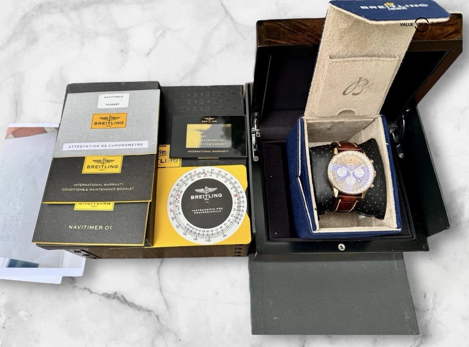 π₯ Breitling Navitimer GOLD B01 Chronograph Automatic 43mm RB012012/Q606 π₯ - Image 5