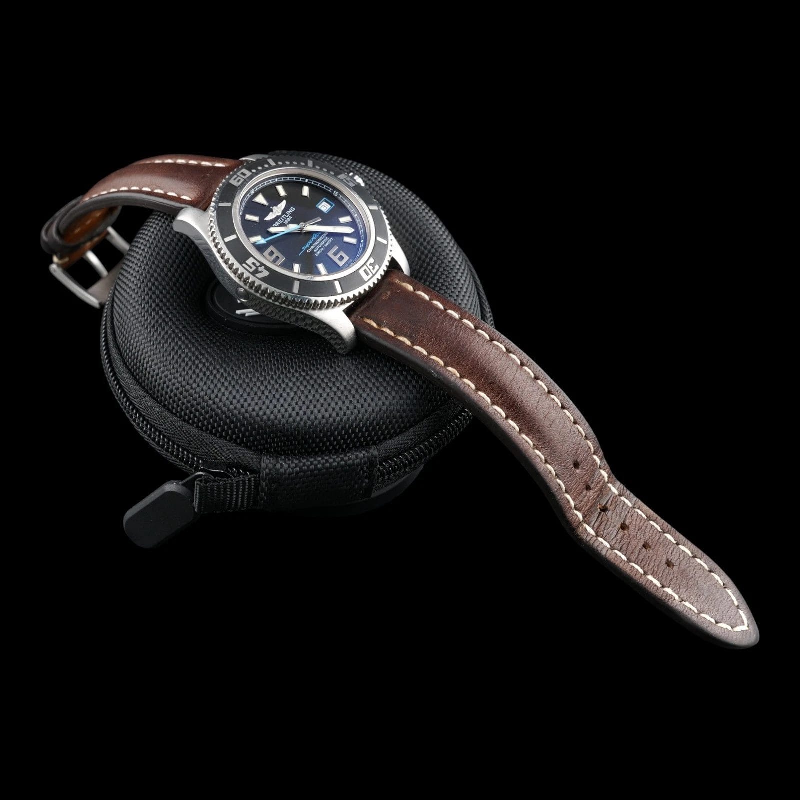 Breitling Superocean 44mm A17391 -Steel Bracelet & Extra OEM Strap & Buckle, Box - Image 9