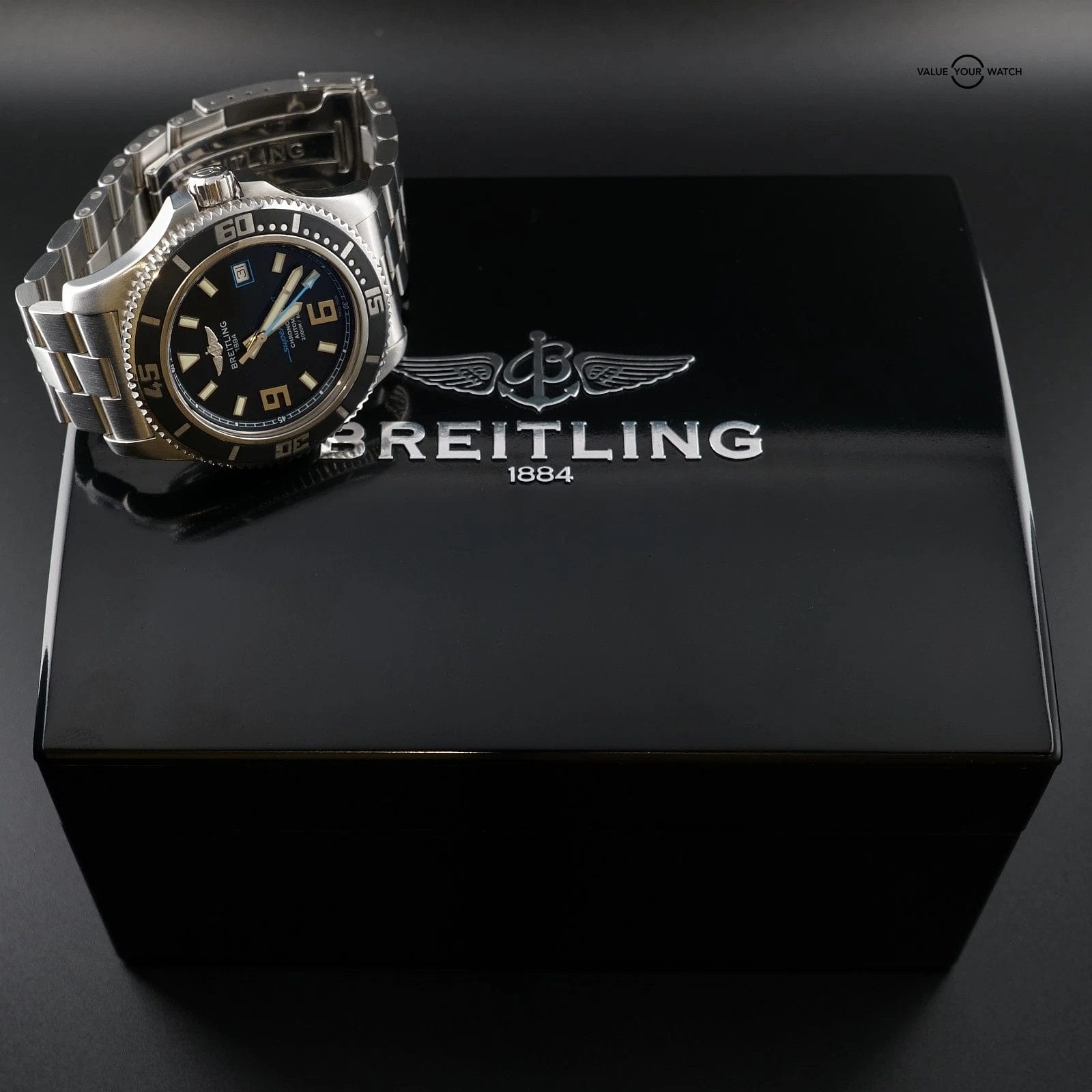 Breitling Superocean 44mm A17391 -Steel Bracelet & Extra OEM Strap & Buckle, Box - Image 11