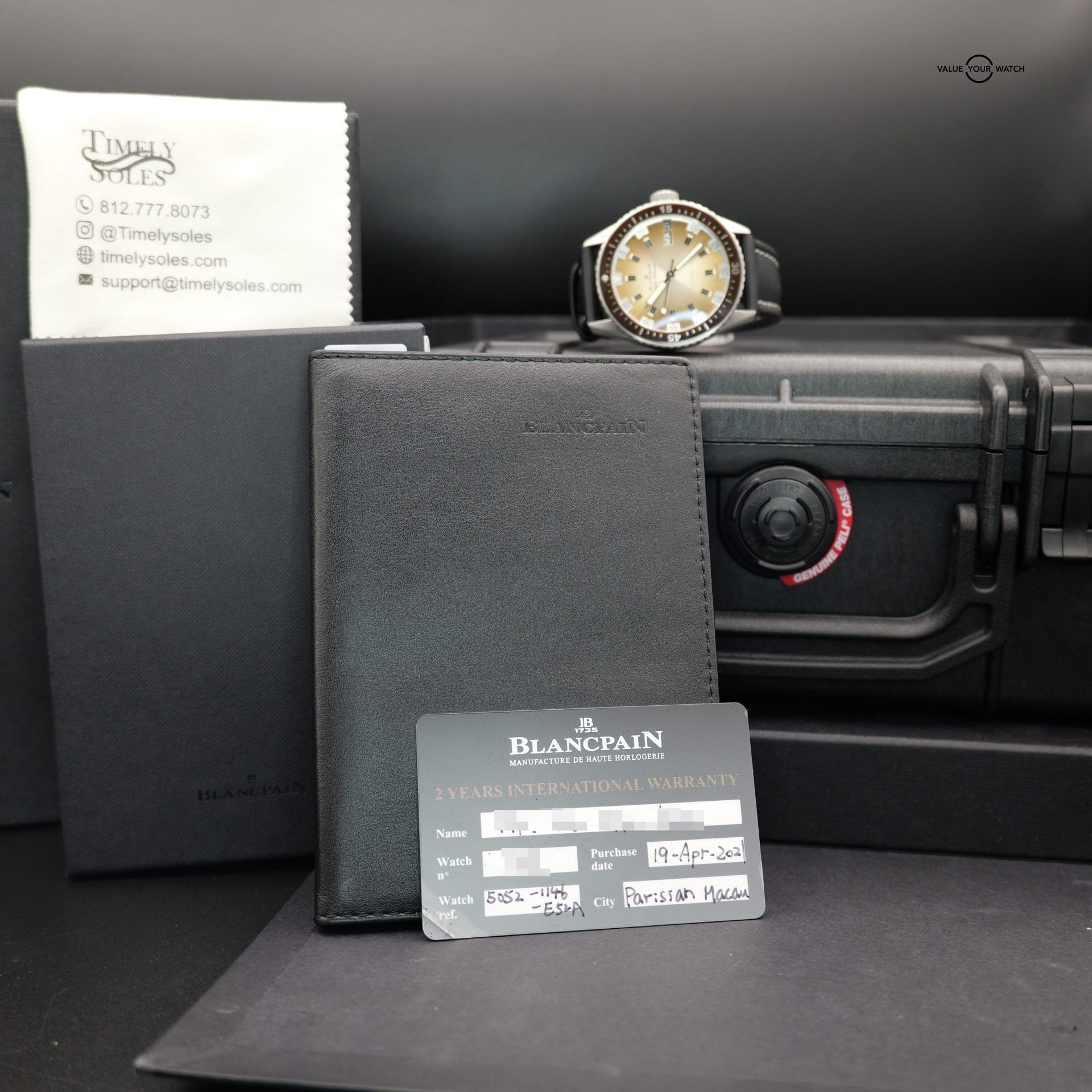 Blancpain Fifty Fathoms Bathyscaphe Day Date Desert Edition 5052-1146-E52A 43MM Brown Dial Full Set WRNTY - Image 10