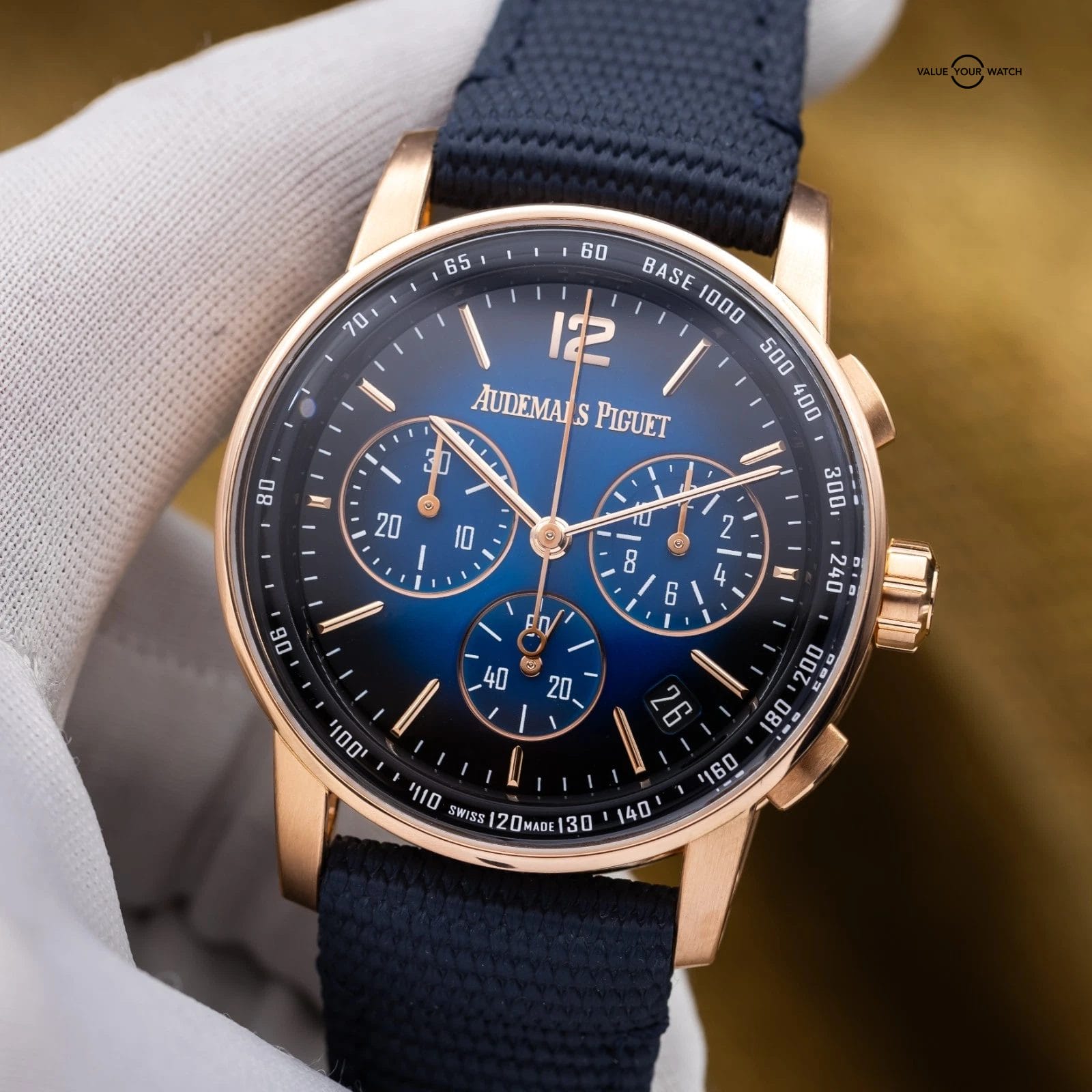 2023 Audemars Piguet Code 11.59 41mm Rose Gold Smoked Blue 26393OR - Full Set - Image 6