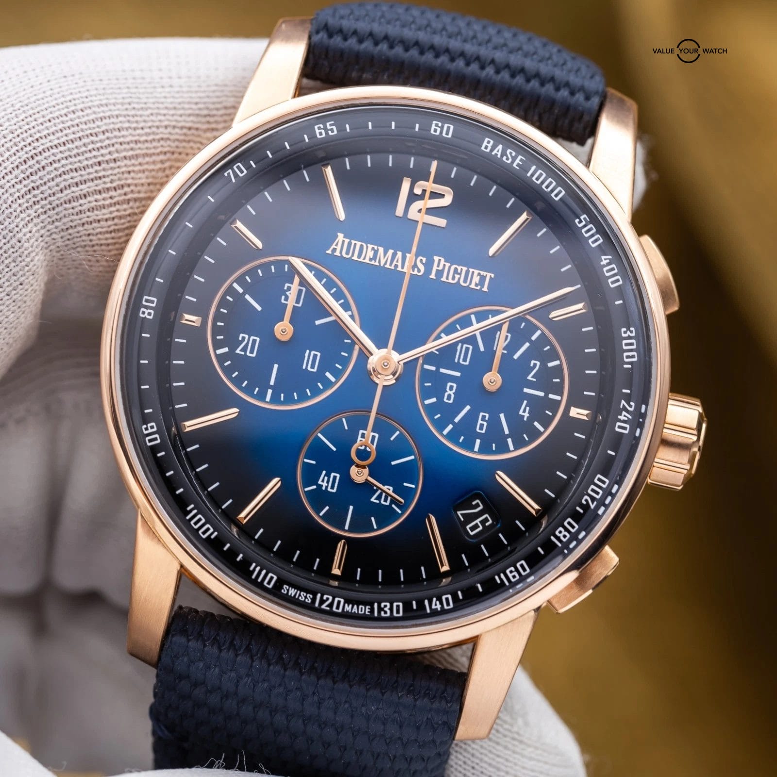 2023 Audemars Piguet Code 11.59 41mm Rose Gold Smoked Blue 26393OR - Full Set - Image 8