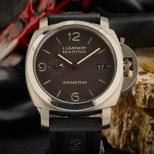 Panerai Luminor Marina 44mm Titanium Brown Dial PAM00351 with Box & Papers