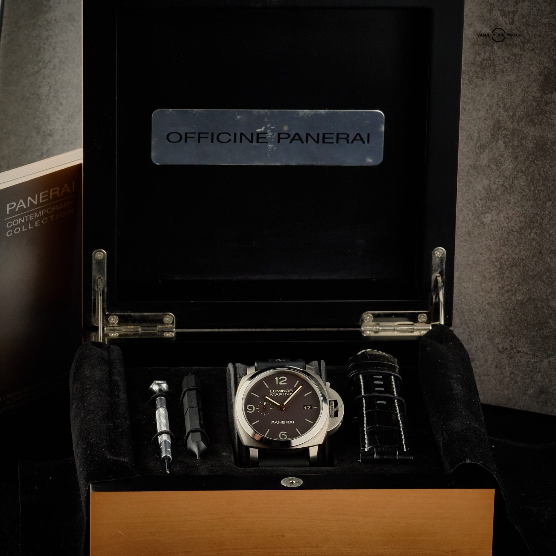Panerai Luminor Marina PAM00351 44mm Brown Dial Titanium - Box and Papers - Image 3