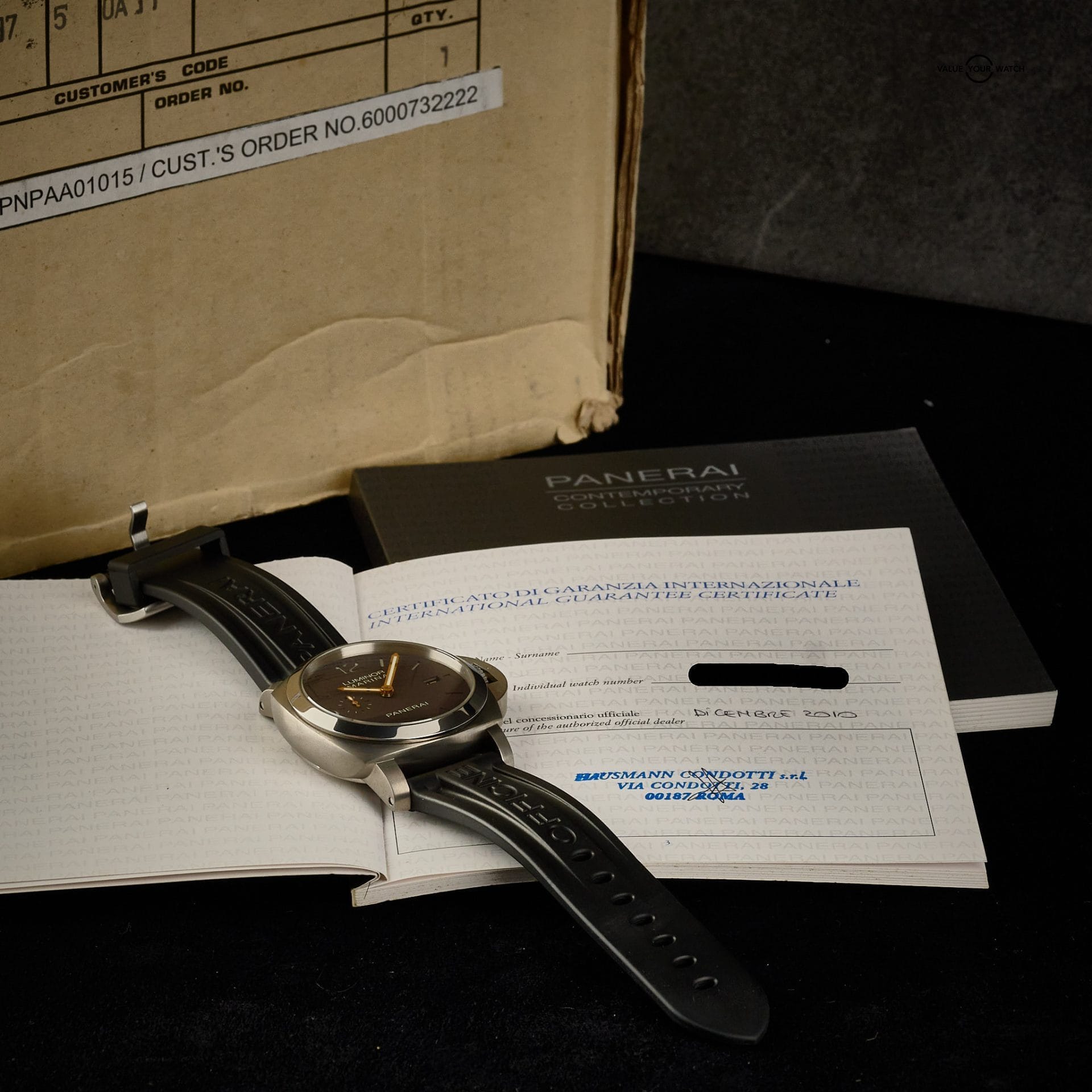 Panerai Luminor Marina PAM00351 44mm Brown Dial Titanium - Box and Papers - Image 4