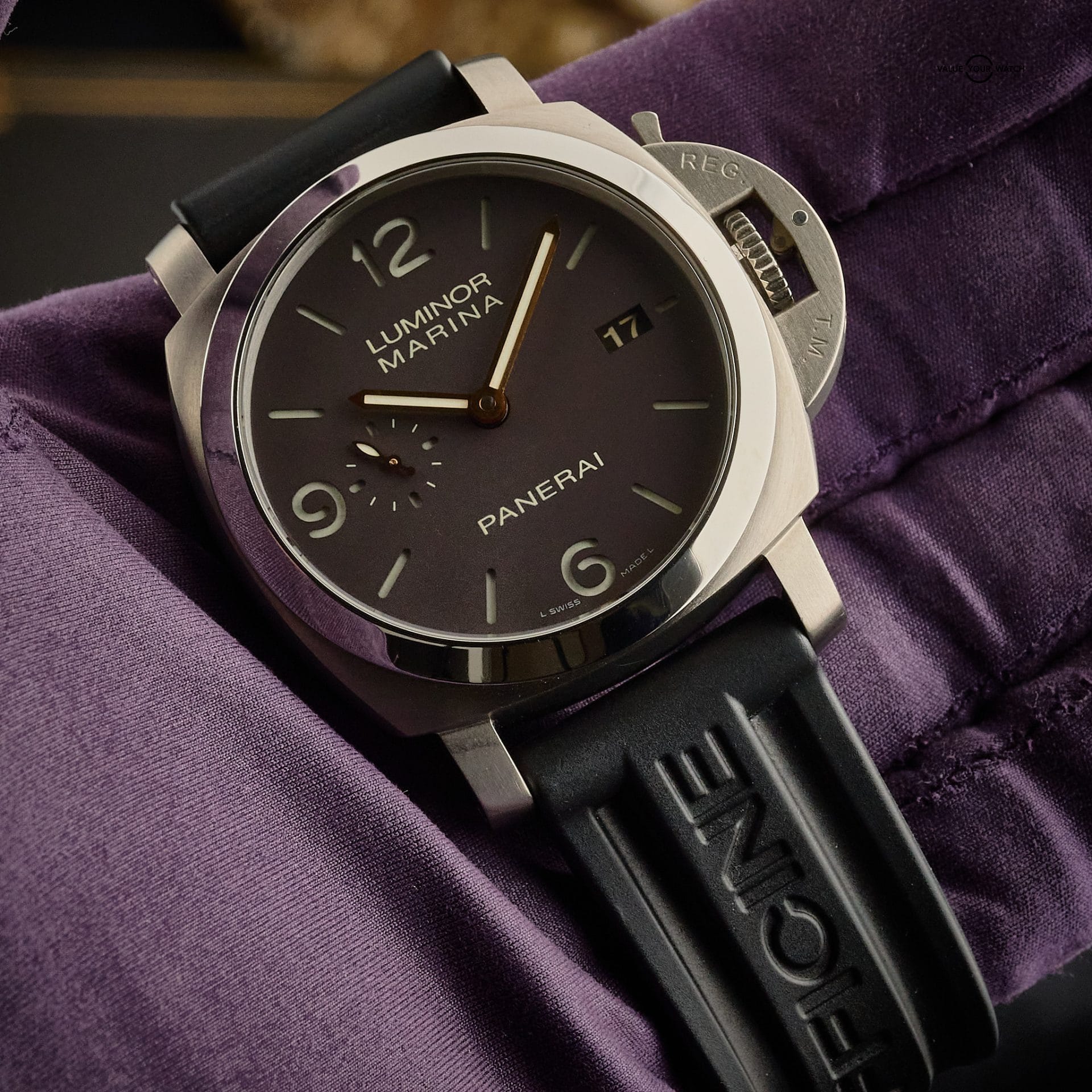 Panerai Luminor Marina PAM00351 44mm Brown Dial Titanium - Box and Papers - Image 13